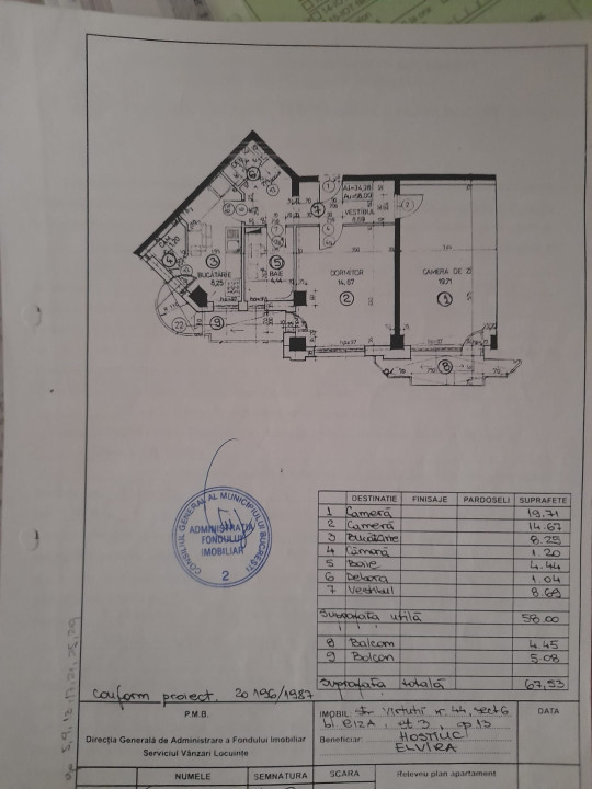 Apartament 2 camere 58 mp cu view | Lujerului