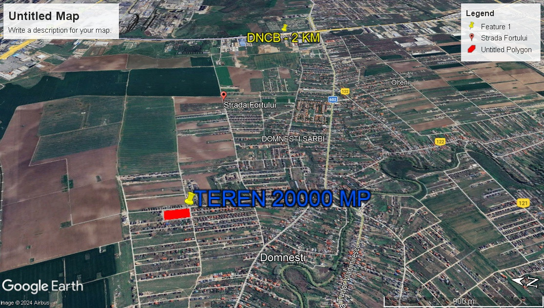 Teren intravilan 10000mp | Toate utilitatile | Zona Domnesti