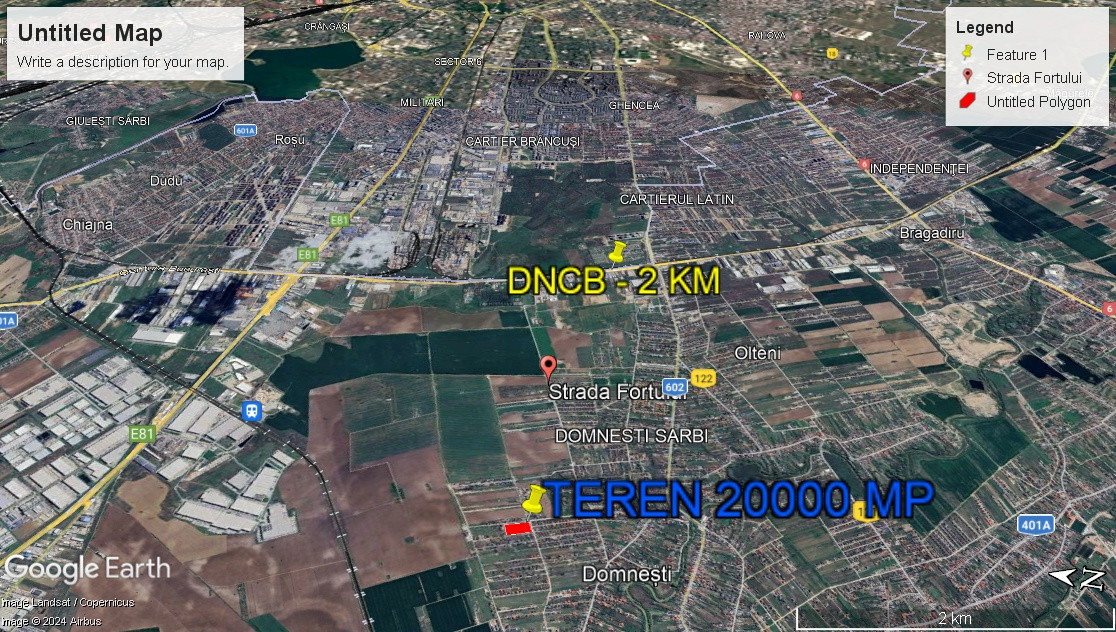 Teren intravilan 10000mp | Toate utilitatile | Zona Domnesti
