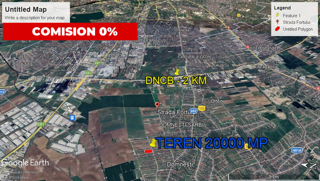 Teren intravilan 10000mp | Toate utilitatile | Zona Domnesti