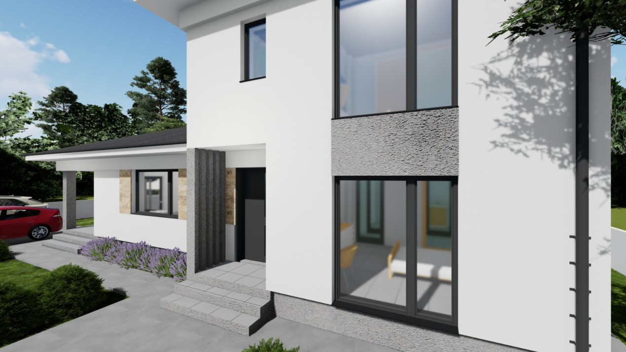 Casa individuala 4 camere | COMISION 0% | Terasa acoperita 23mp | Domnesti