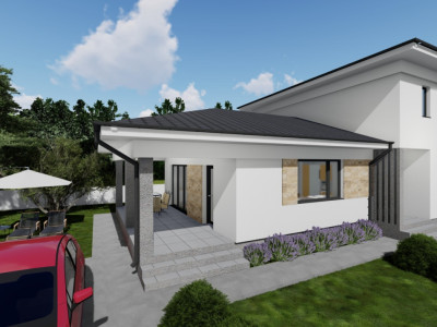 Casa individuala 4 camere | COMISION 0% | Terasa acoperita 23mp | Domnesti