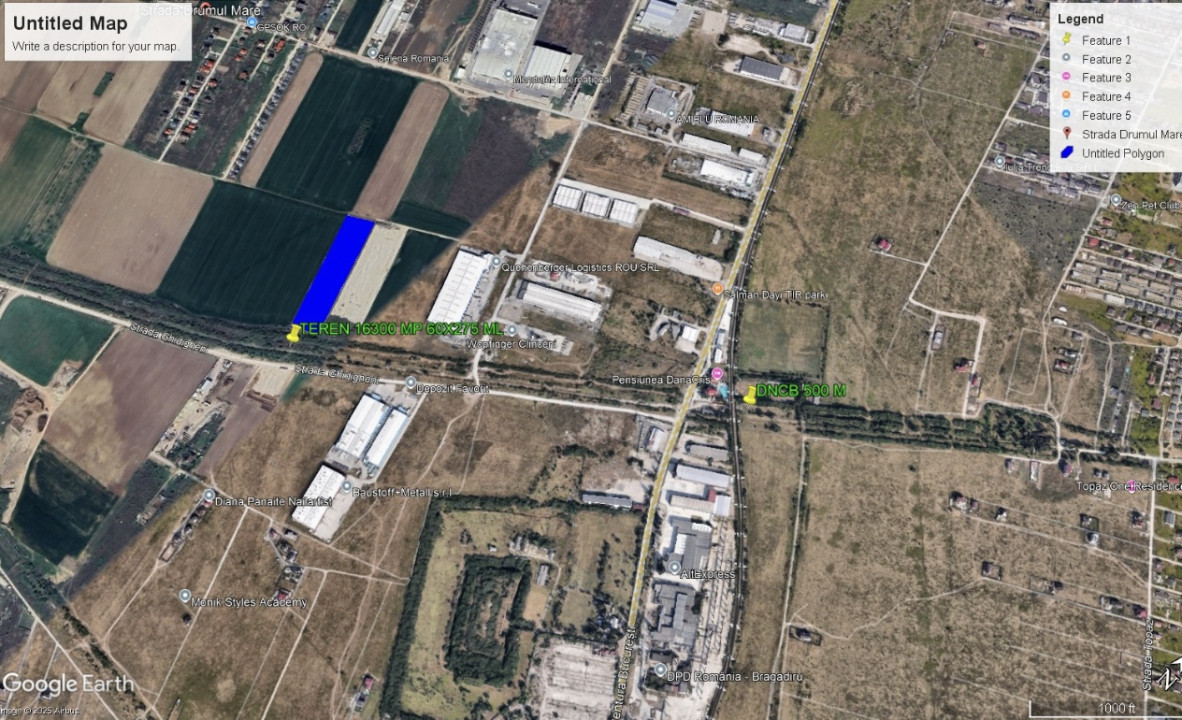 Teren industrial 16300mp | 60X275M | Centura Bucuresti