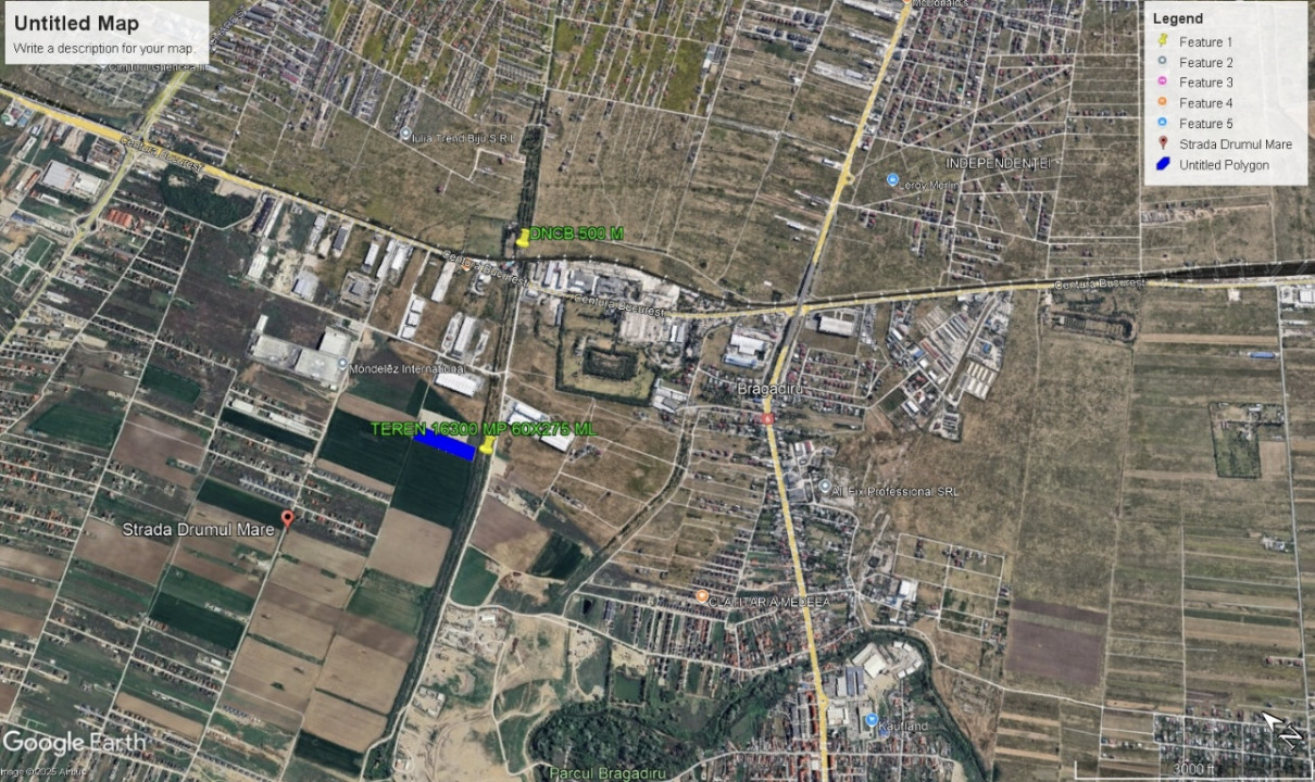 Teren industrial 16300mp | 60X275M | Centura Bucuresti