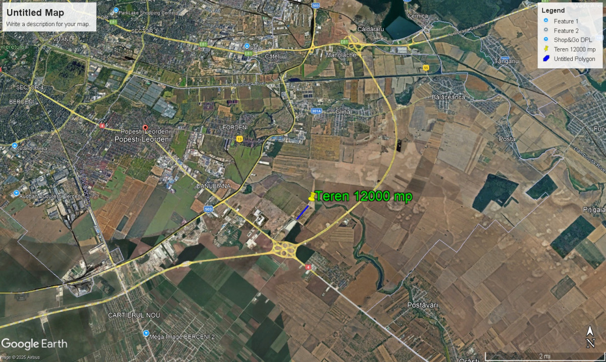Teren 12.000 m | COMISION 0% | Popesti Leordeni- Mega Image Depozit